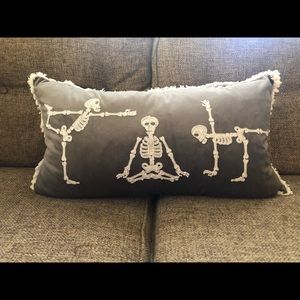 Tabitha & the Moon Yoga Skeleton Pillow